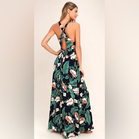 Lulus Temptation Island Maxi dress Floral size XL - Picture 5 of 5